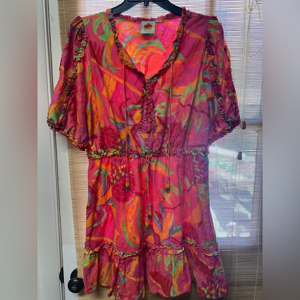 FARM Rio Ruffle Mini Dress